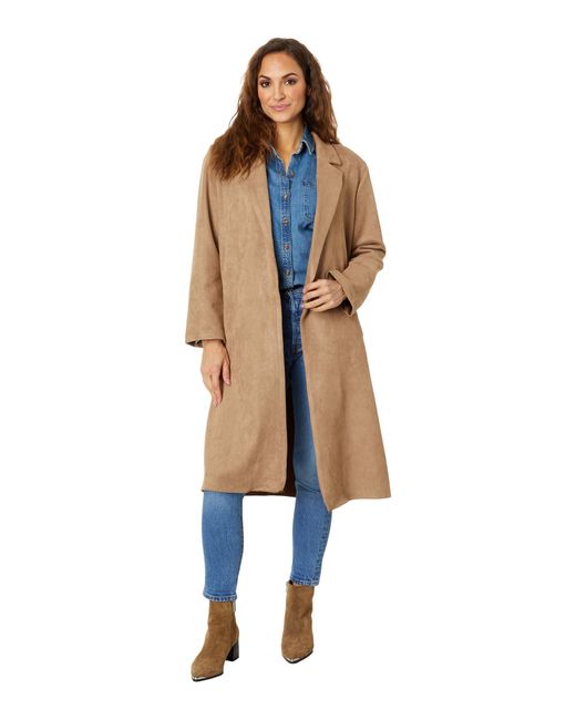 Blank NYC Blue Faux Suede Coat