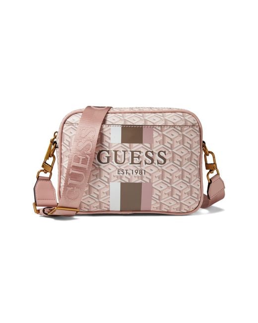 Guess Vikky Camera Bag in Pink | Lyst