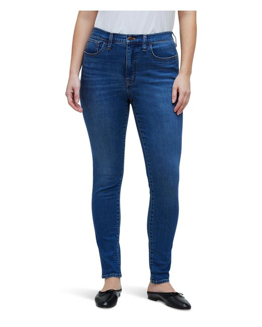 Madewell Blue 10 High-rise Roadtripper Authentic Skinny Jeans In Faulkner Wash