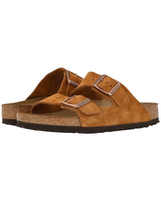 brown suede birkenstocks