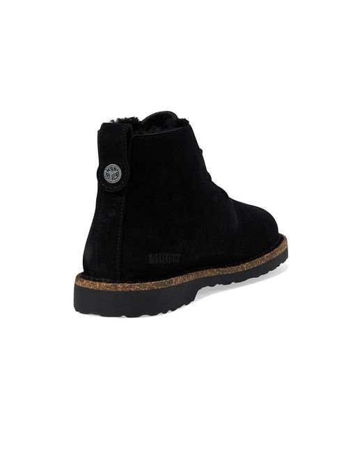 Birkenstock Black Uppsala Mid Lace-Up Shearling
