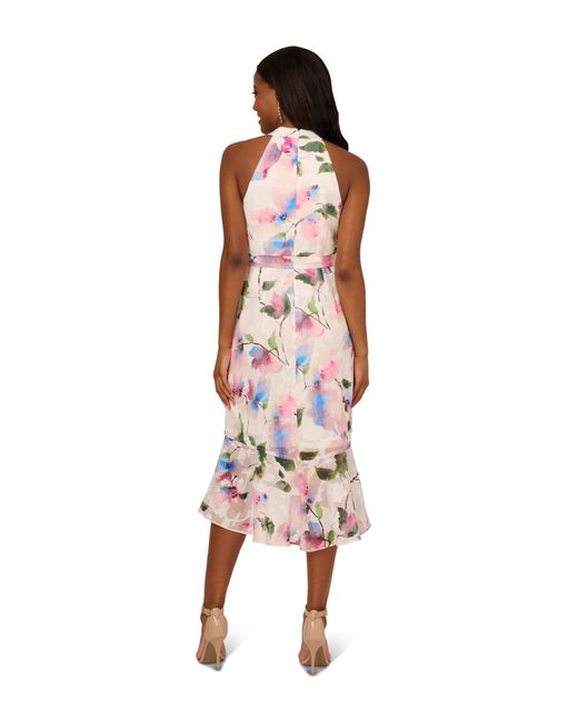 Adrianna Papell Pink Printed High-low Dress