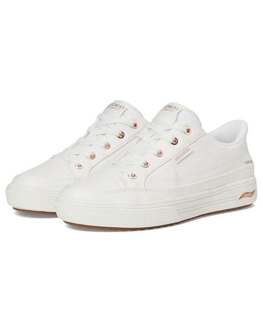 Skechers White Arch Fit Arcade-See Ya There Hands-Free Slip-Ins Shoes 5.5 B