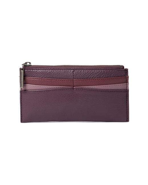 The Sak Leather Neva Large Card Wallet in Purple | Lyst