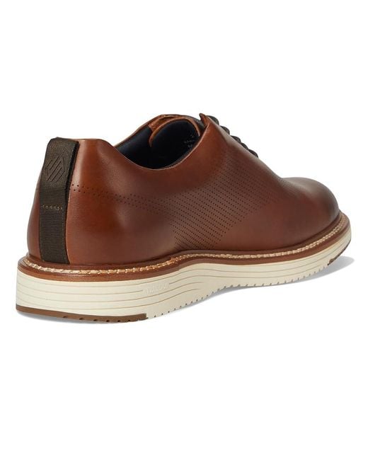 Johnston & Murphy Brown Upton One-Piece Perfed Plain Toe Shoes 10.5 M (D) Leather for men