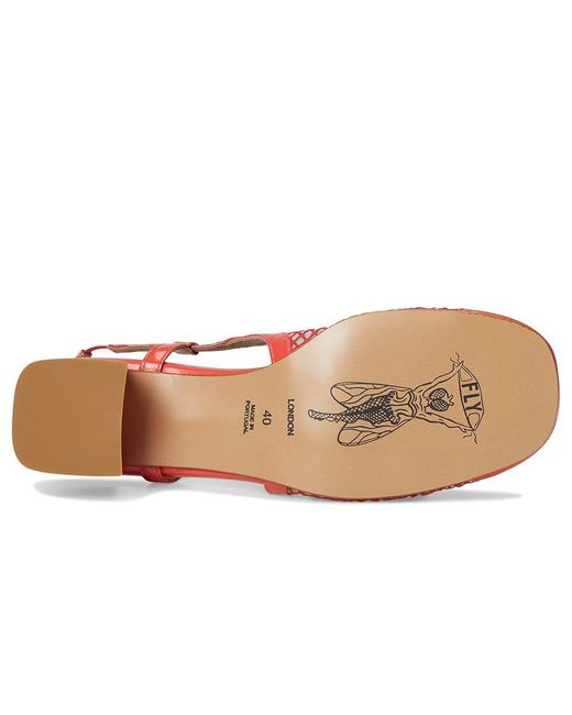 Fly London Red Soki273Fly Flat Shoes, Leather/Rubber