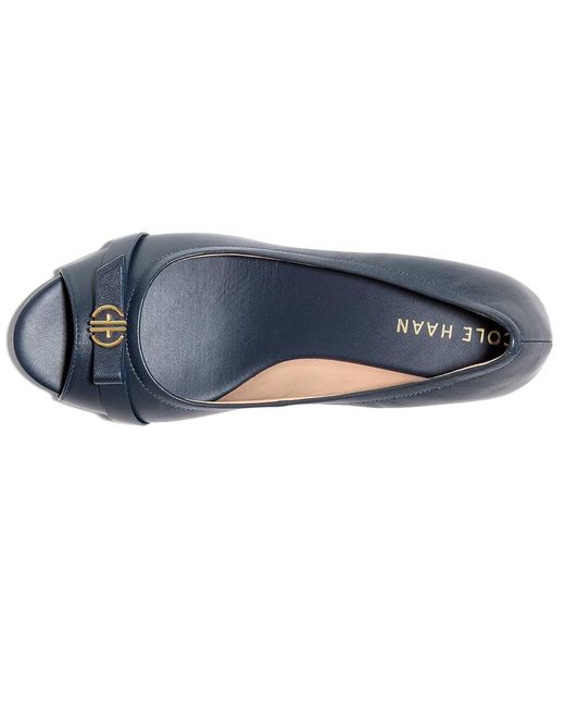 Cole haan peep toe flats discount