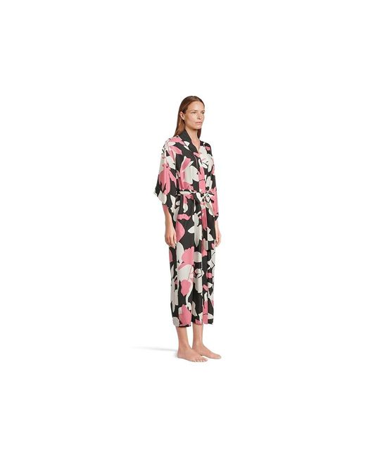 Natori Black Niwashi Robe Pajama/ M 10-12) Polyester/Satin
