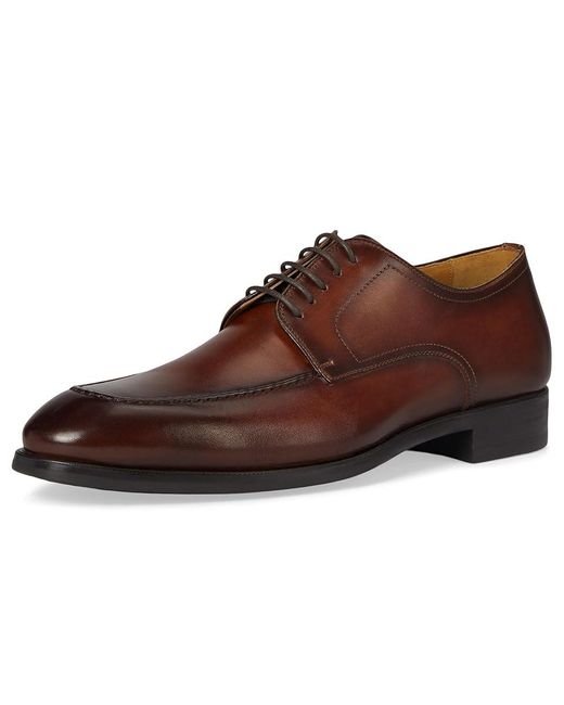 Magnanni Shoes Brown Malta Lace Up Wing Tip Shoes, Leather for men
