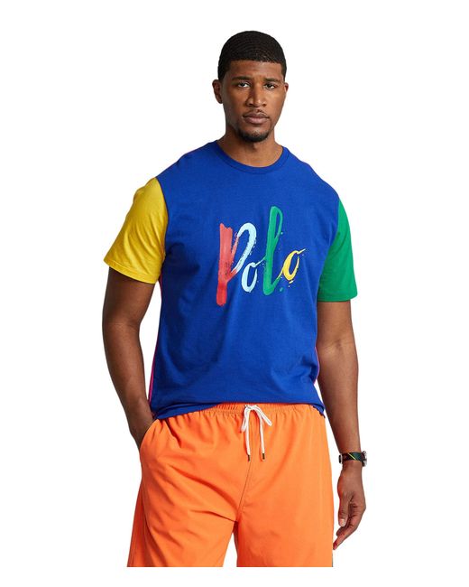 Ralph Lauren Big Tall Short Sleeve Jersey Tshirt in Blue for Men Lyst