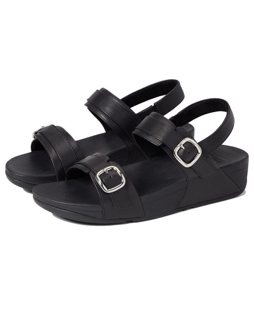 Fitflop Lulu Adjustable Leather Backstrap Sandals in Black Lyst