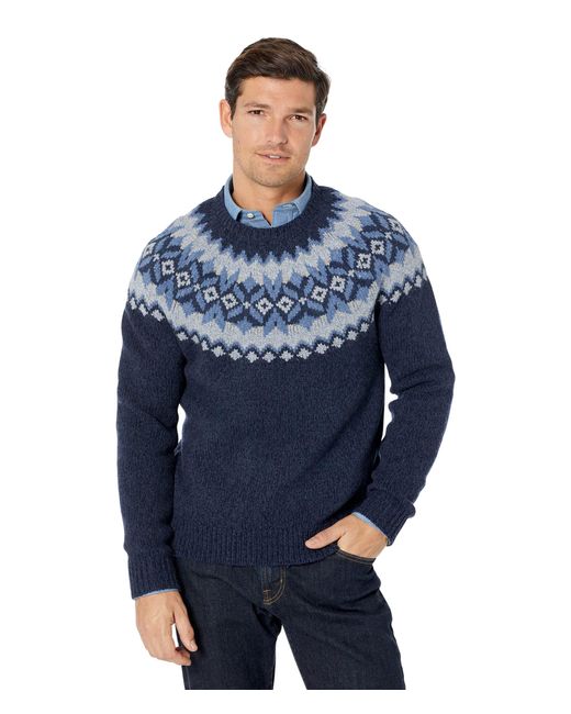 Polo Ralph Lauren Yoke Pattern Wool Sweater in Blue for Men - Lyst