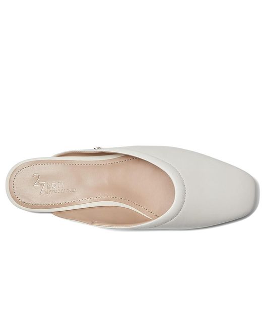 Naturalizer White 27 Edit Carla Mule Slippers 10 W (C) Leather/Suede