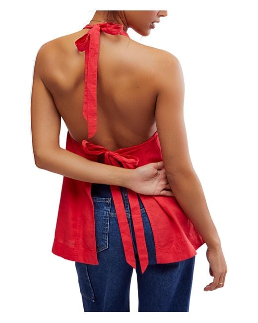 Free People Red Scout Halter