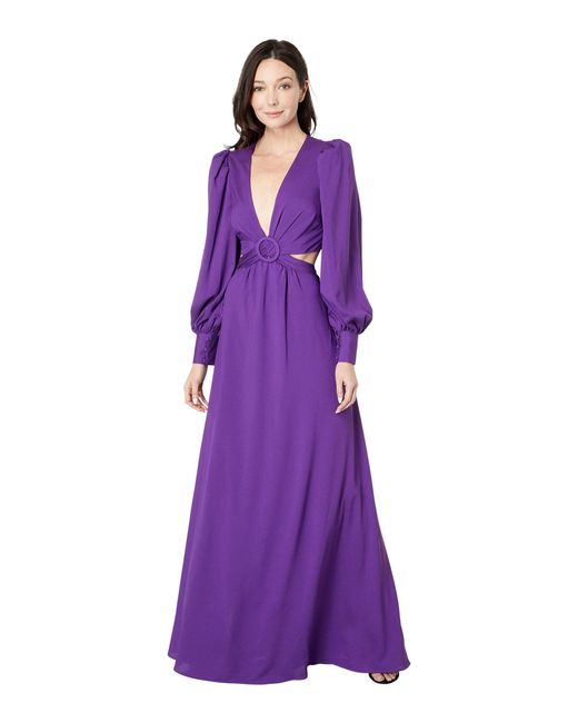 ONE33 SOCIAL Synthetic Cutout Maxi in Purple | Lyst