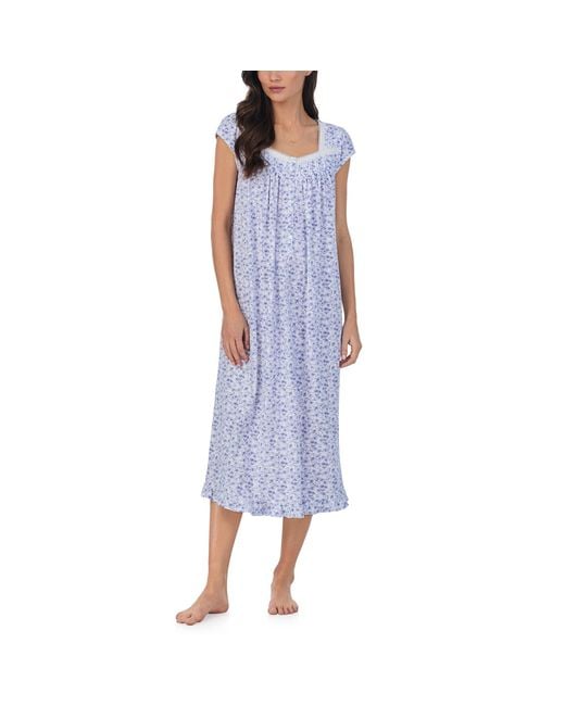 Eileen West Blue Long Nightgown