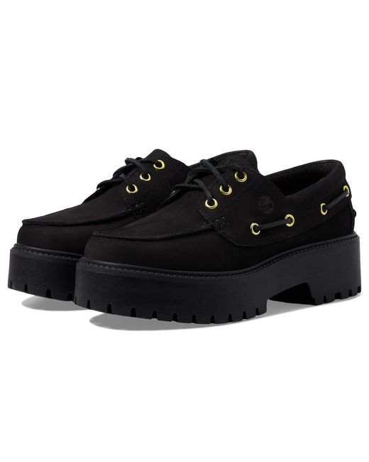 Timberland Black Stone Street Boat Shoes
