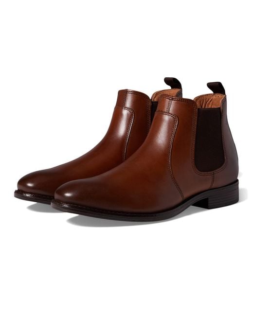 Johnston & Murphy Lewis Chelsea Boot in Brown for Men Lyst