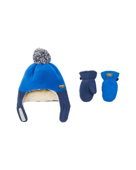 L.L. Bean Mountain Classic Fleece Hat And Mitten Set in Blue Lyst