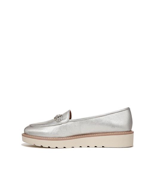 Naturalizer White Adiline-Bit ( Leather) Flat Shoes