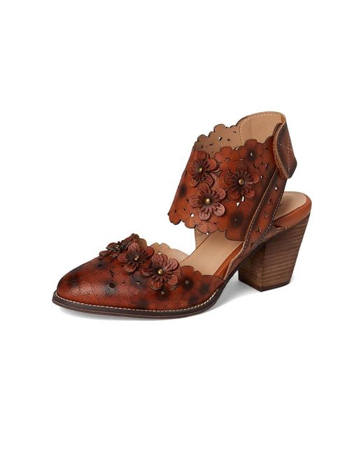Spring Step Brown Distinction Shoes, Leather