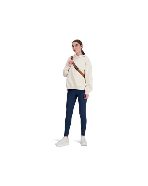 New Balance White Athletics French Terry Hoodie (Linen) Clothing