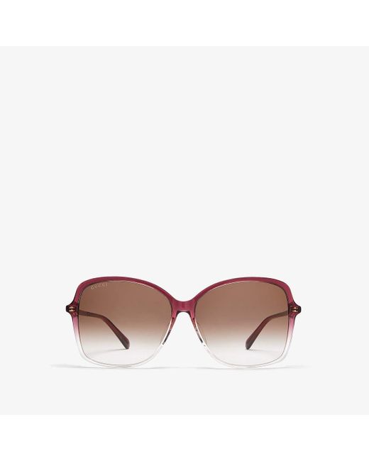Gucci Red GG0546SK Asian Fit 004 Women's Sunglasses