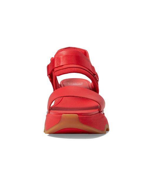 Sorel Red Kinetic Impact Slingback Heel Sandal
