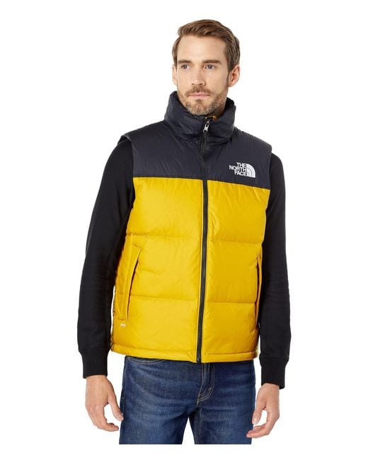 The North Face 1996 Retro Nuptse Vest in Yellow for Men | Lyst