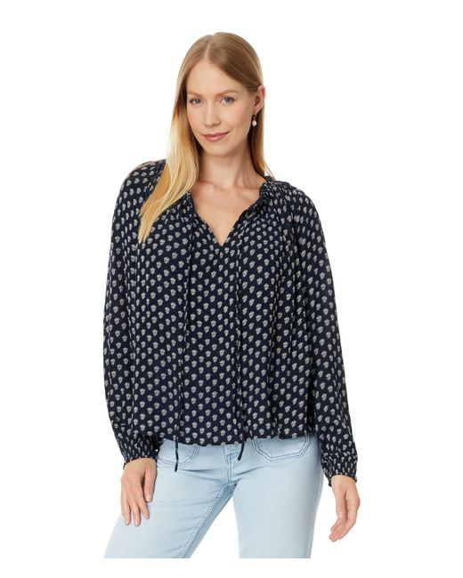 Faherty Brand Blue Emery Blouse