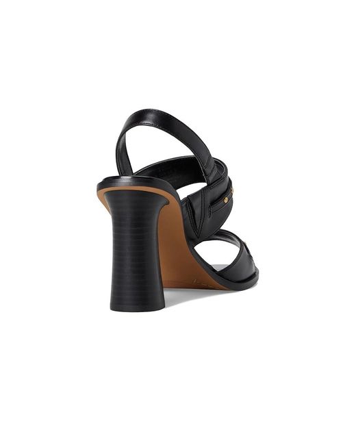 Vince Camuto Black Ridena Studded Buckle High Heel Sandals Sandals, Leather