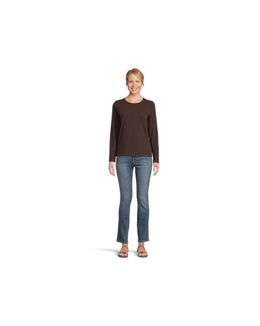 Madewell Black Northside Long Sleeve T-Shirts Clothing 2Xs 000) Cotton