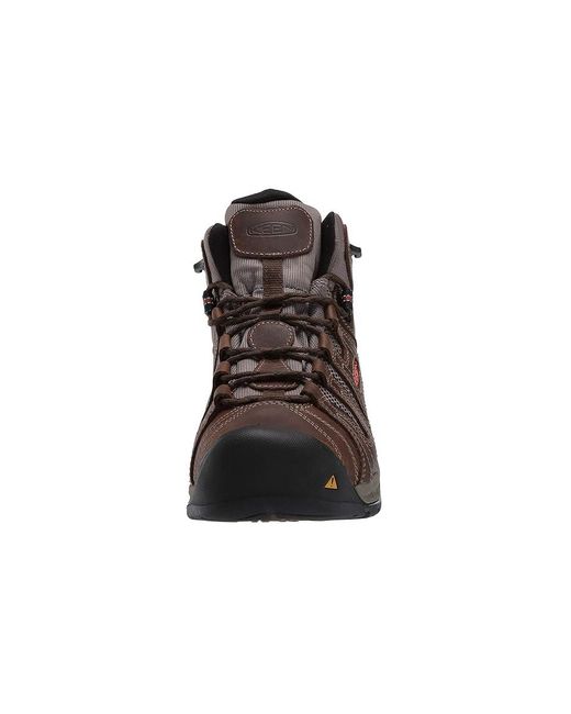 Keen Black Flint Ii Mid Soft Toe Work Boots Cascade/Burnt Ochre 9 Ee for men