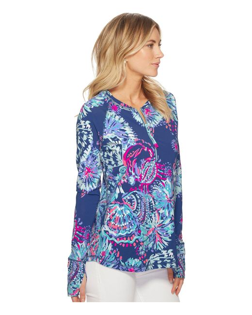 Lilly Pulitzer Upf 50+ Luxletic Delaynee Meryl Nylon Half Zip