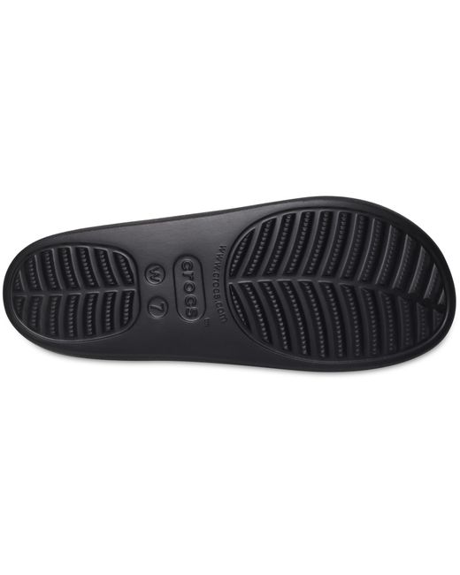 CROCSTM Black Via Platform Flips Sandals