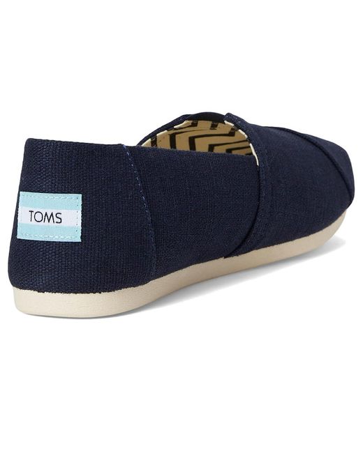 TOMS Blue Classic Alpargata With Heritage Canvas Slip On Shoes 1 6 B