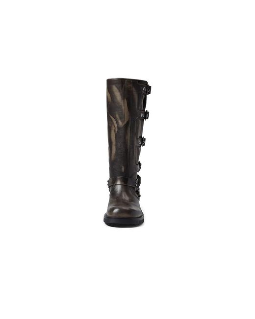 Steve Madden Black Rocky Boot Shoes, Leather