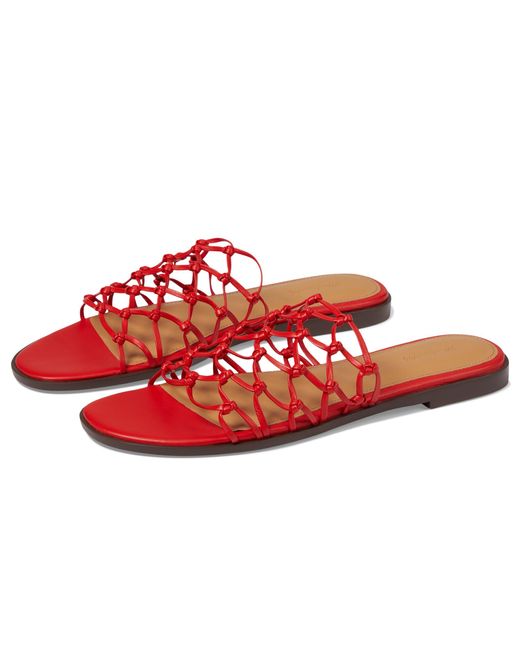 Madewell Red Taryn Knotted Slide