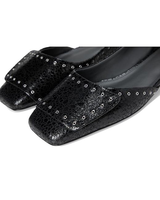 Franco Sarto Black Tracy Embellished Flat Shoes, Leather/Rubber