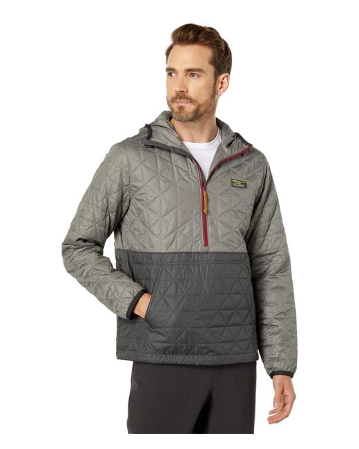 L.L. Bean Katahdin Insulated Pullover Colorblock in Gray for Men Lyst