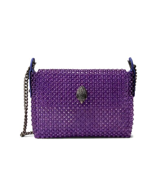 Kurt Geiger Leather Kensington Beaded Bag in Purple - Lyst