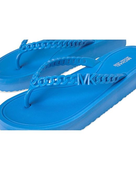 MICHAEL Michael Kors Blue Zaza Flip Flop Sandals, Synthetic