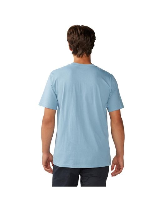 Mountain Hardwear Blue Mhw Logo Short Sleeve for men