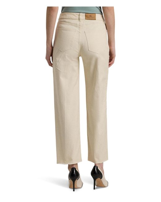 Lauren by Ralph Lauren Natural Petite High-rise Relaxed Cropped Jean