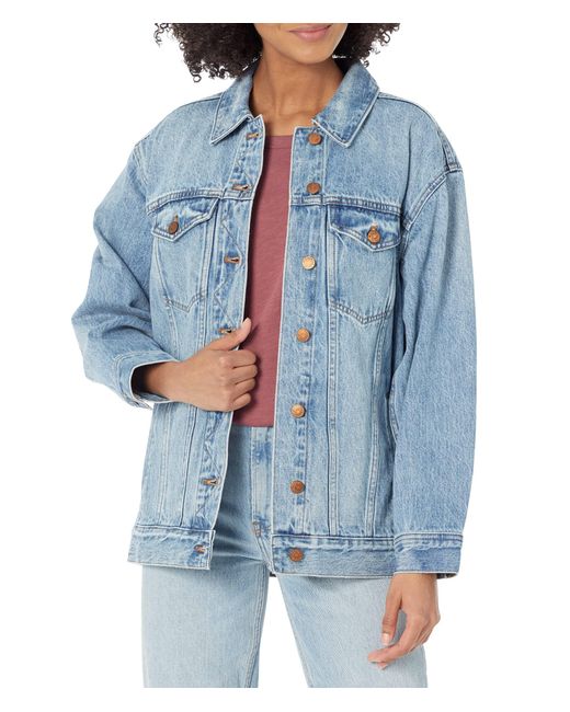 Madewell The Oversized Trucker Jean Jacket In Kelson Wash in Blue Lyst