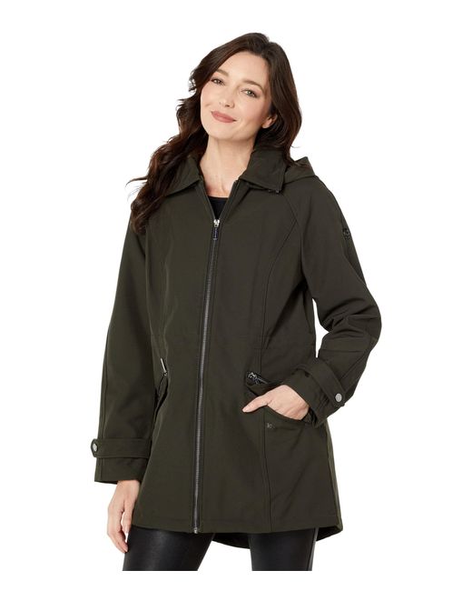 MICHAEL Michael Kors Zip Front Softshell Jacket M525060qz in Black Lyst