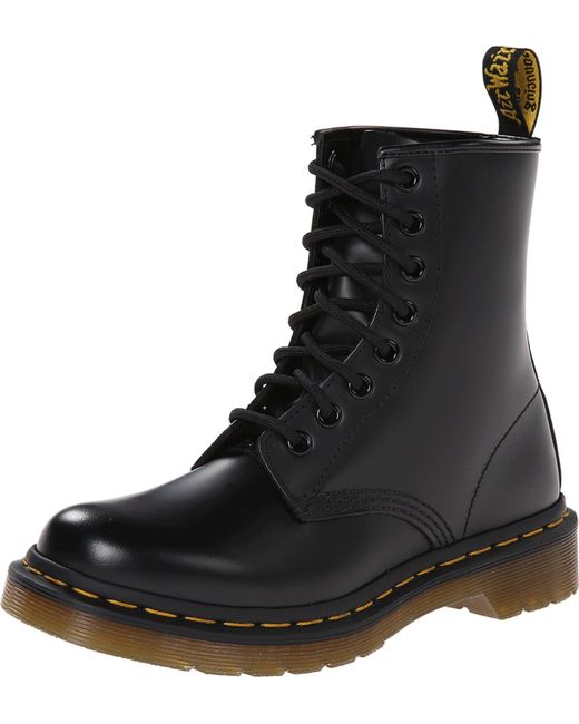 Dr. Martens Black 1460 Smooth Leather Lace Up Boots