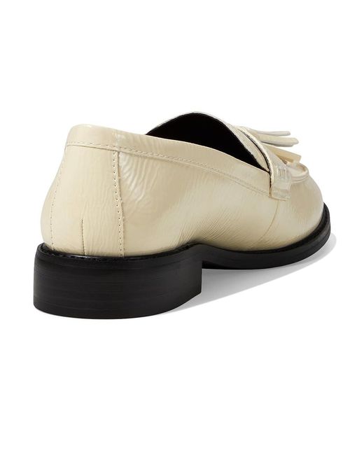 Franco Sarto Black Carolynn Slip-On Tassel Loafers (Putty) Flat Shoes