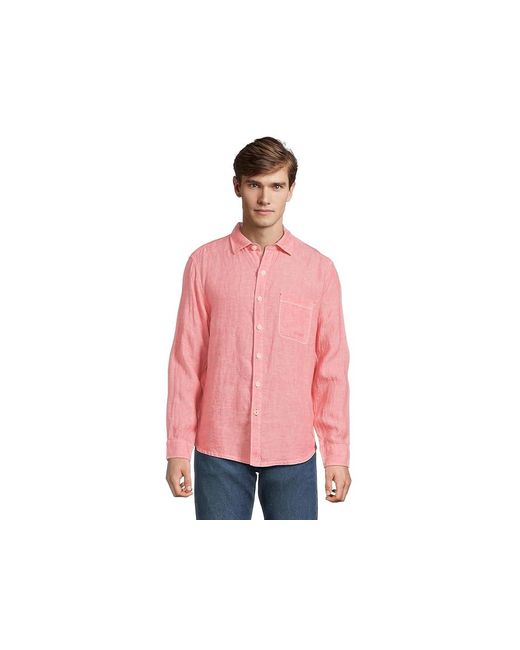 Tommy Bahama Red Long Sleeve Paradise Breezer T Shirt, Linen for men