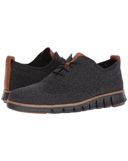 Cole Haan Black Zerogrand Stitchlite Oxford (vapor Grey/bluefish) Men's Plain Toe Shoes for men